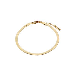 JOANNA flat snake chain armbånd gold-plated, Pilgrim