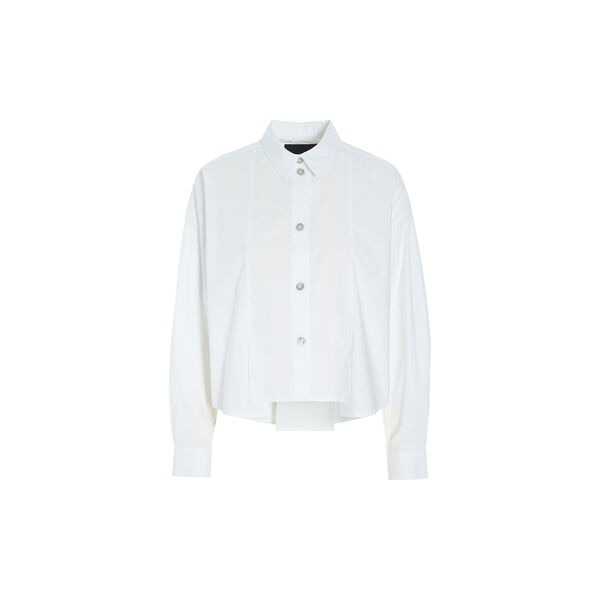 Core cotton skjorte med folder, white, BITTE KAI RAND