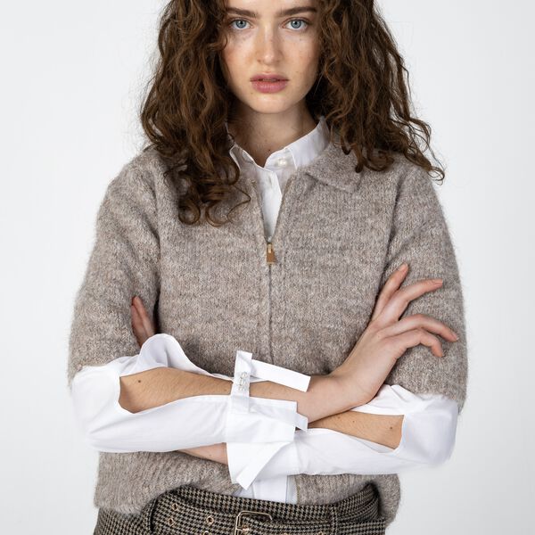 Knit with zipper, sand, Coster Copenhagen