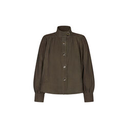 Zonie Suede Jacket, black olive, Second Female
