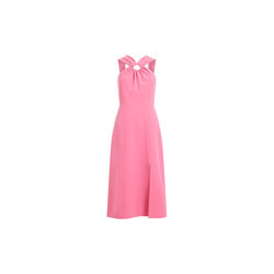 ECO CREPE RING HALTER NK DRESS, pink, French Connection