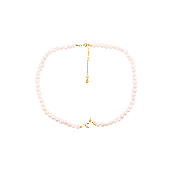 Marigold pearl halskjede, gold, Hultquist Copenhagen