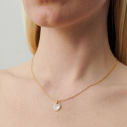 Ocean Heart halskjede, gull, Pernille Corydon Jewellery