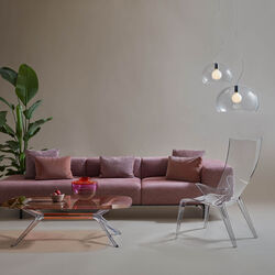 FL/Y taklampe, crystal, Kartell
