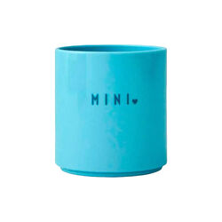 Mini darling kopp, bl&aring;, Design Letters