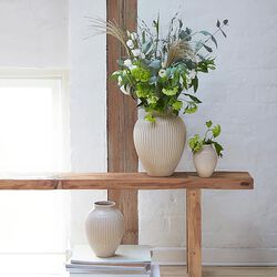 Knabstrup vase ripple, sand, Knabstrup Keramik