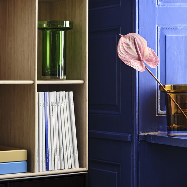 Limelight Tulip Vase, amber, Kosta Boda