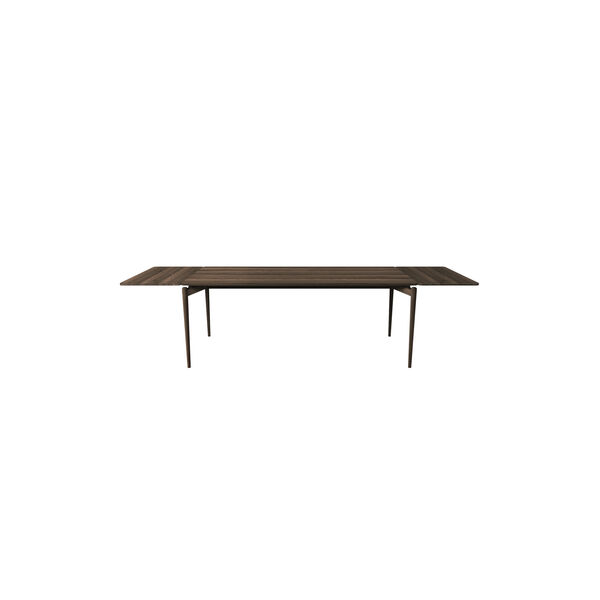PURE Dining Table L190 incl. 2 Extension Leaves, smoked oak, Bruunmunch Furniture