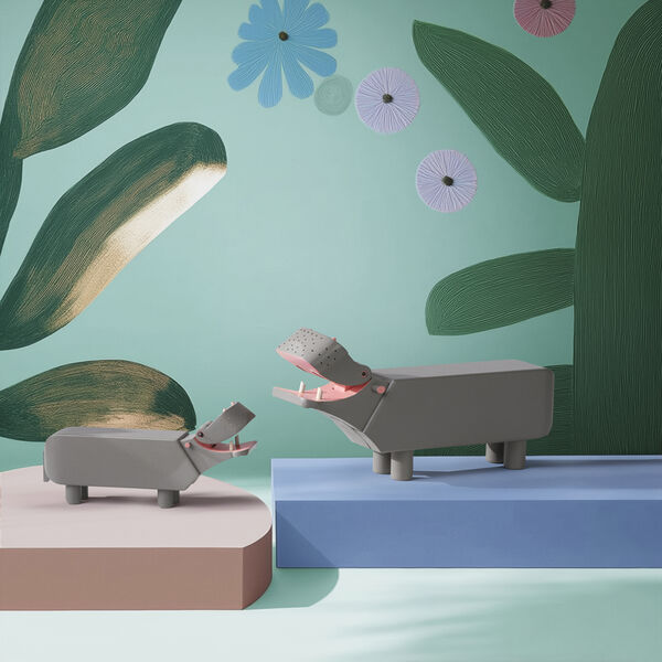 Flodhest liliput, gr&aring;, Kay Bojesen Denmark