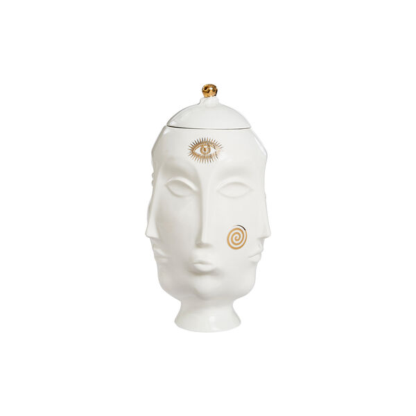 Gilded Muse Frida Vase, hvit/gull, Jonathan Adler