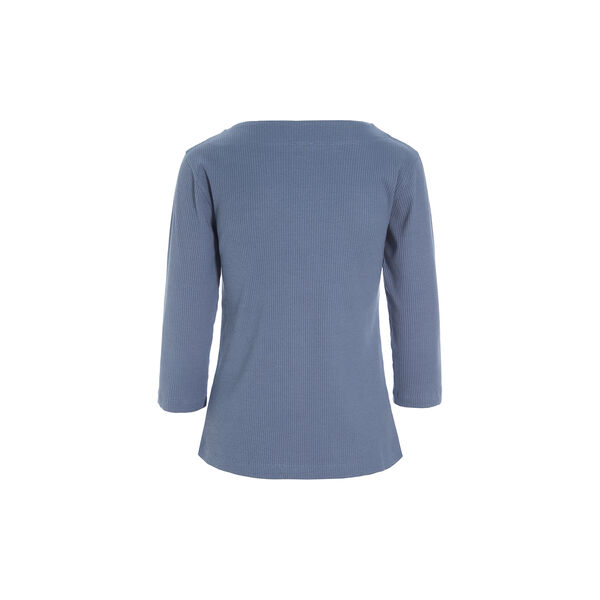 Naibu rib Blouse with 3/4 Sleeves, moonstone, BITTE KAI RAND