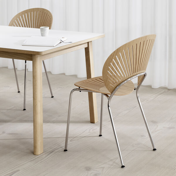 6491 Ana udtr&aelig;ksspisebord 180 cm, hvit/s&aring;pebehandlet eik, Fredericia Furniture