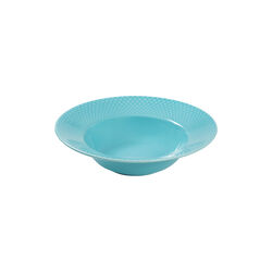 Rhombe Color dyp tallerken Ø 24.5 cm, turkis, Lyngby Porcelæn