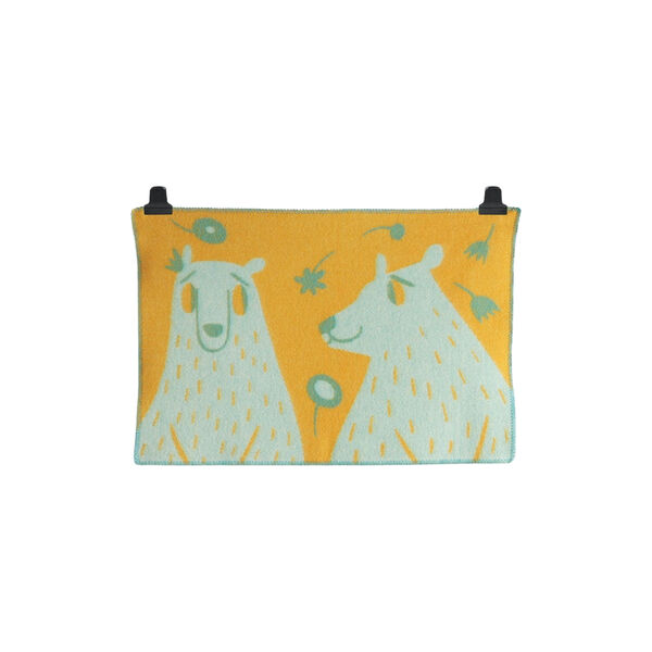 Bamse Babypledd, Turquoise/Orange, Røros Tweed