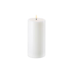 LED Pillar Candle 20 cm, nordic white, Uyuni Lighting