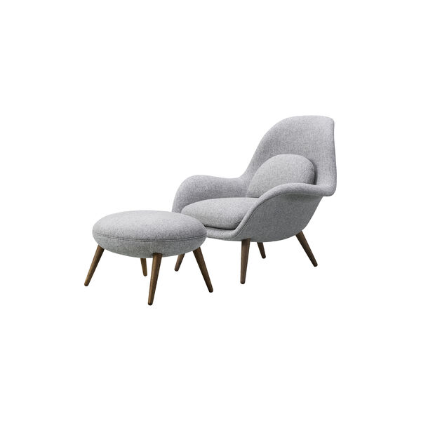 Swoon loungestol og skammel, Hallingdal 130, Fredericia Furniture