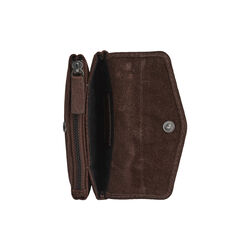 FaithMBG Coin Purse Suede, dark brown, Markberg