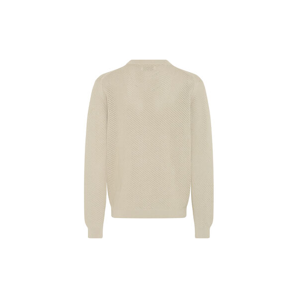 CFISAKSSON LS Crew Knit, island fossil, Casual Friday