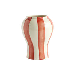 Sobremesa stripe vase, r&oslash;d, HAY