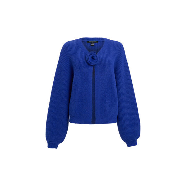 Kenly Blue Rosette Knit Cardigan, cobalt blue, French Connection