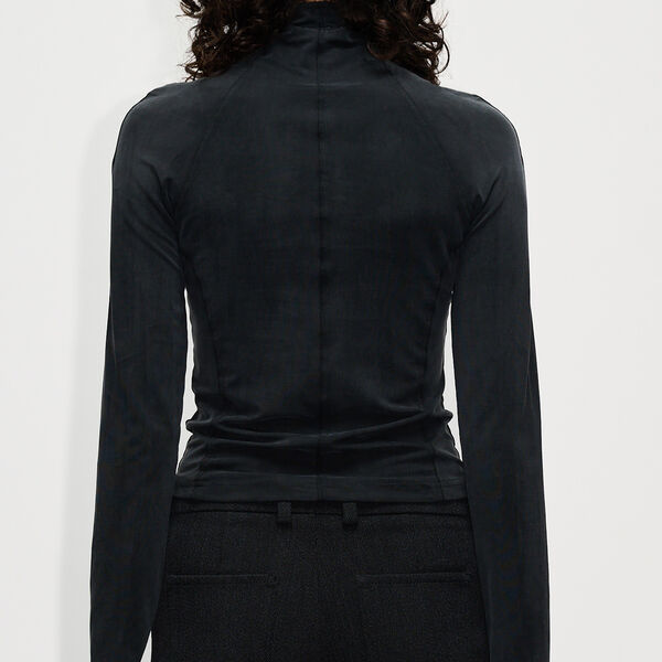 Trim LS, washed black cupro, HOPE