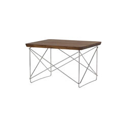 Occasional Table LTR, walnut/dark/base stainless steel, Vitra 