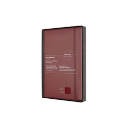 Notebook Leather linjerte sider, bordeaux, Moleskine