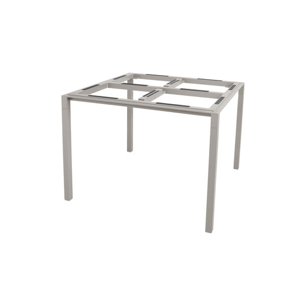 Pure spisebordunderstel 100x100 cm, taupe/aluminium, Cane-line