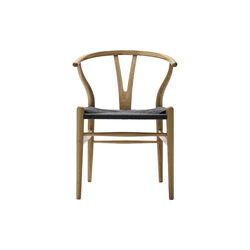 CH24 Y-stolen spisebordsstol, oljet eik/sort, Carl Hansen & S&oslash;n