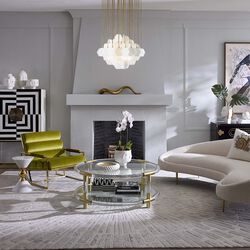Gilded Muse Frida Vase, hvit/gull, Jonathan Adler