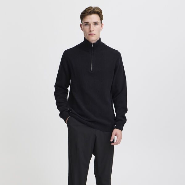 CFKARL Halfzip Lambswool Knit, dark navy, Casual Friday