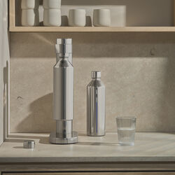 Brus flaske til kullsyremaskin, st&aring;l, Stelton