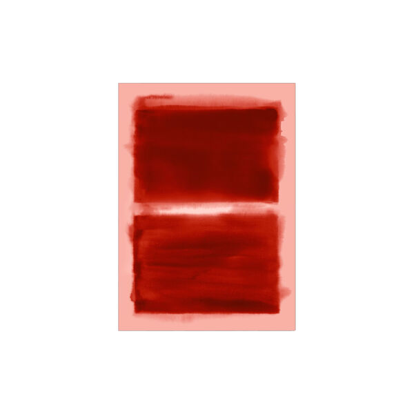 Red Color Fields 40x50 cm, Poster & Frame
