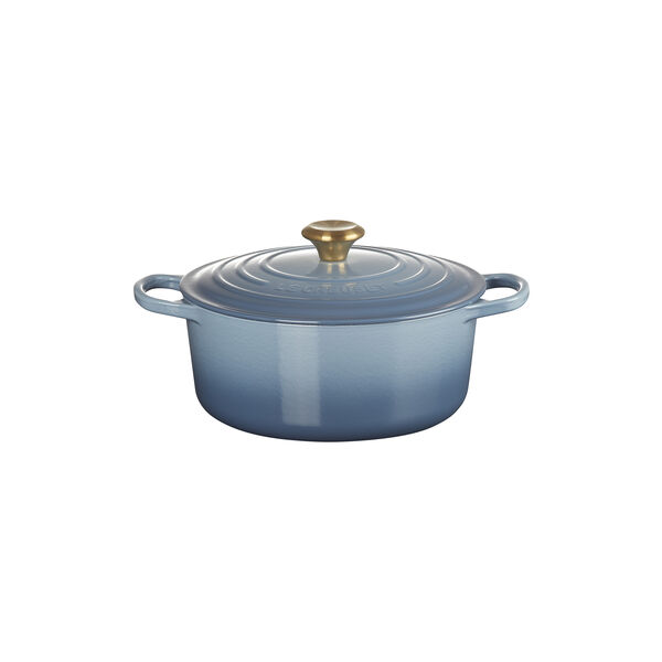 Signature st&oslash;pejern rund gryte &Oslash; 26 cm, chambray, Le Creuset