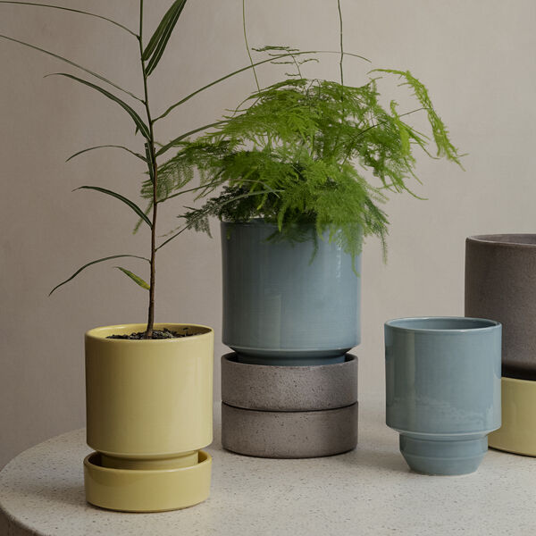 Hoff GLAZED potte, misty blue, Bergs Potter