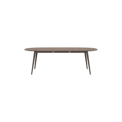 PLAYdinner Lam&eacute; Dining Table with Extension incl. 1 Extension Leaf, smoked oak, Bruunmunch Furniture