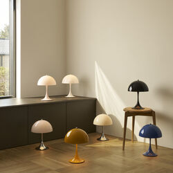 Panthella 250 Portable bordlampe, opal pale rose, Louis Poulsen