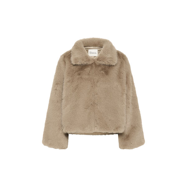 MWAlexa Fur Jacket, greige, My Essential Wardrobe