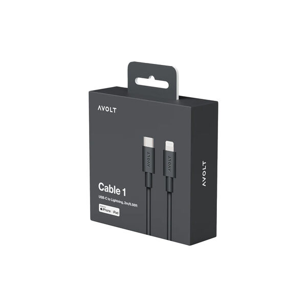 Cabel 1 USB-C to lightning, stockholm black, Avolt