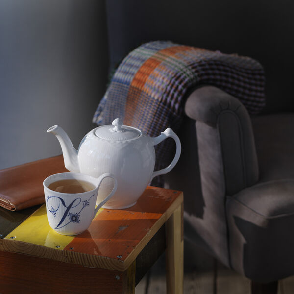 Hvit Halvblonde tekanne Hvit Halvblonde tekanne, Royal Copenhagen