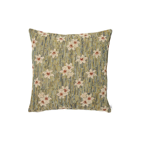 Annie flowers pute 50x50, green/blue, Kitty Sablu