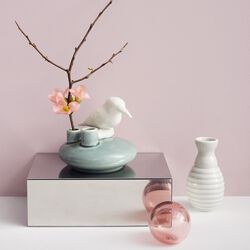 Sweet Stories Kingfisher vase, peacock, Dottir Nordic Design