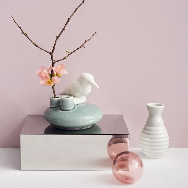 Sweet Stories Kingfisher vase, peacock, Dottir Nordic Design