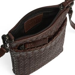 MaiaMBG Mini Crossbody Veske Vevd, m&oslash;rk brun, Markberg