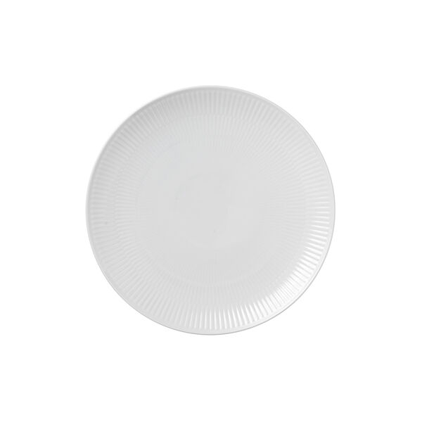 Hvit Riflet coupe tallerken Ø 27 cm Hvit Riflet coupe tallerken Ø 27 cm, Royal Copenhagen