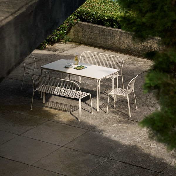 Thorvald SC111 Outdoor Dining Bench, ivory, &Tradition