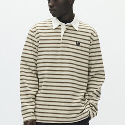 WWLandon Poloshirt, desert palm stripe, Wood Wood