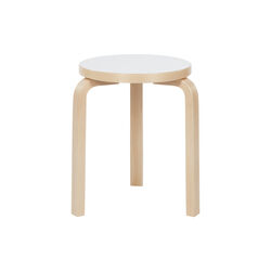 Stool 60, hvit/bjørk Stool 60, hvit/bjørk, Artek