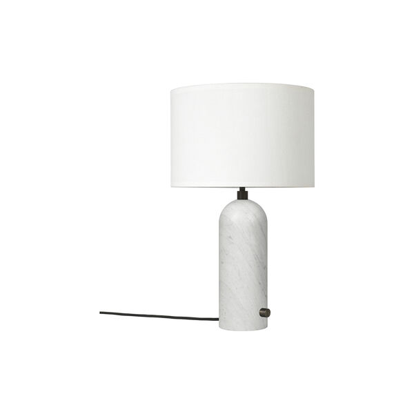 Gravity Table Lamp, white marble/white, GUBI
