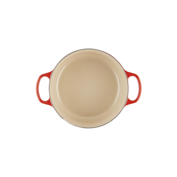 Signature st&oslash;pejern rund gryte &Oslash; 24 cm, cerise, Le Creuset